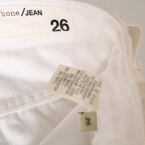 Rag & Bone Marilyn Crop Flare Jeans Distressed White Size 26 - Picture 9 of 9